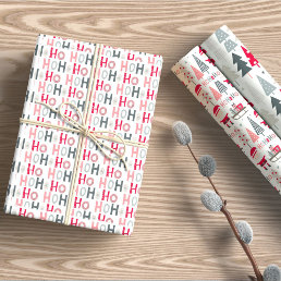 Cute Pastel Sketched Holiday Wrapping Paper Sheets