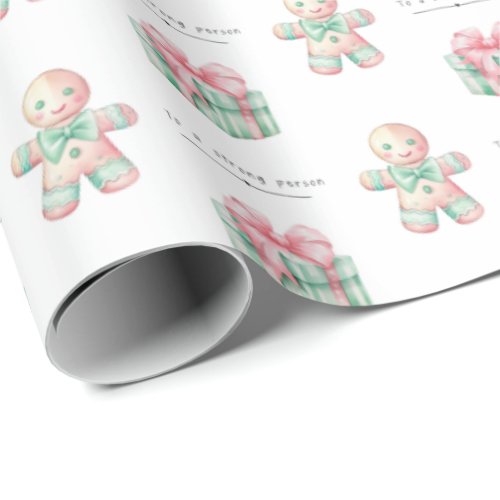 Cute Pastel Sober Support Christmas Gift Wrapping Paper