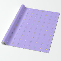Cute Pastel Star Pattern Wrapping Paper