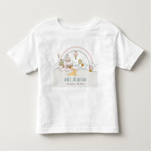 Cute Pastel Sweet Time Candy Land Kids Birthday Toddler T-shirt
