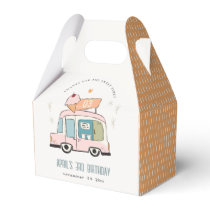 Cute Pastel Sweet Time Ice Cream Truck Birthday Favor Boxes