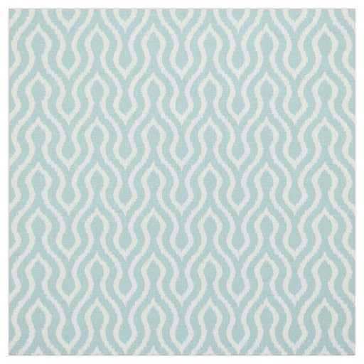 Cute pastel turquoise chevron ikat pattern fabric