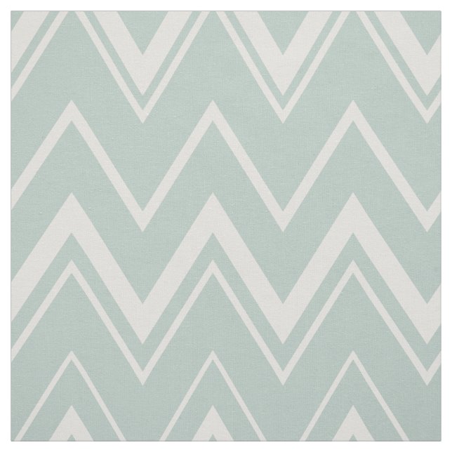 Cute pastel turquoise chevron pattern fabric (Swatch)