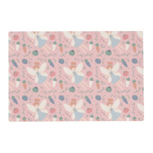 Cute Pastel Vegetable and Fruit Harvest Fairy Placemat