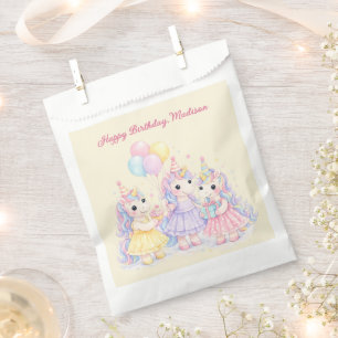 Cute Pastel Watercolor Dinosaurs Birthday Favor Bag
