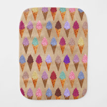 Cute Pastel Watercolor Ice Cream Baby Girl Nursery