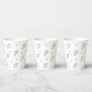 Cute Pastel Whales Baby Shower or Kids Birthday