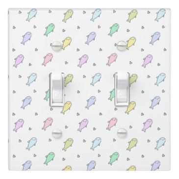 Cute Pastel Whales Nursery or Kids Room