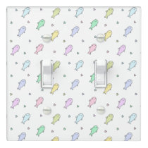 Cute Pastel Whales Nursery or Kids Room Light Switch Cover