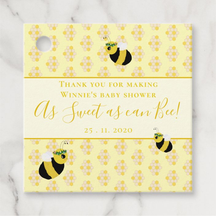 bee themed baby shower favors