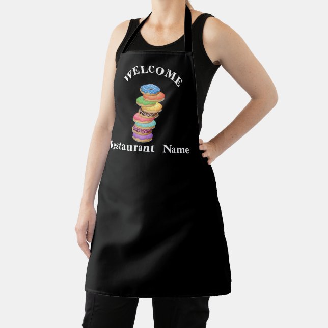 Cute pastry bakery shop welcome Donut Personalized Apron (Insitu)