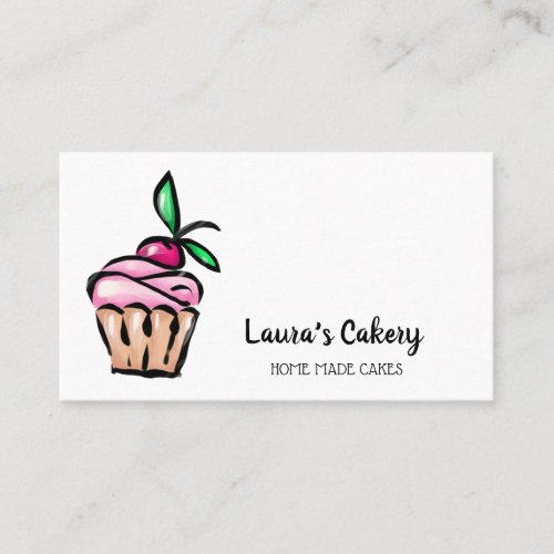 Cute Pastry Cakes  Sweets Cupcake Home Bakery Business Card