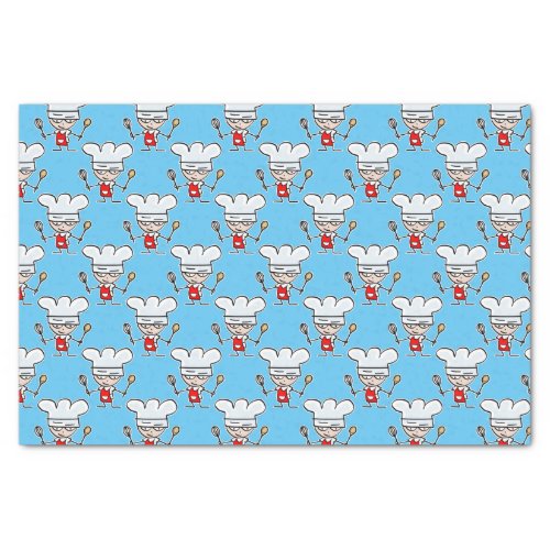 Cute pastry chef cartoon gift wrap tissue paper