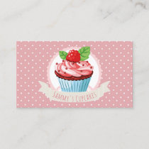 Cute Pastry Chef Cupcake Business Cards