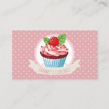Cute Pastry Chef Cupcake Business Cards