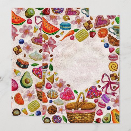 Cute Pastry Confections Sweets (Front/Back)