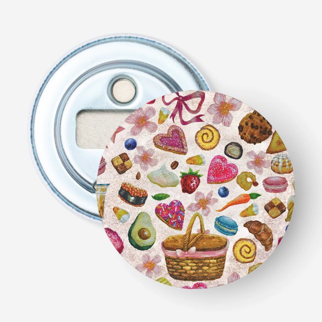 Cute Pastry Confections Sweets Bottle Opener (Front)
