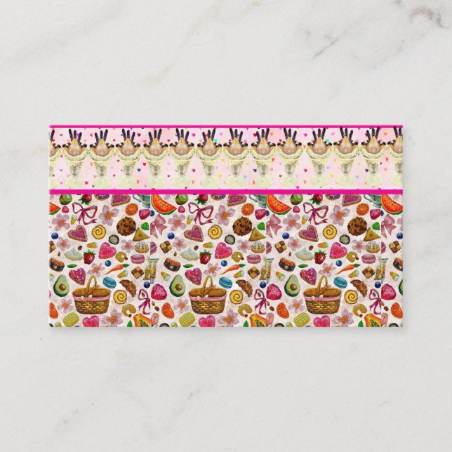 Cute Pastry Confections Sweets Business Card (Front)