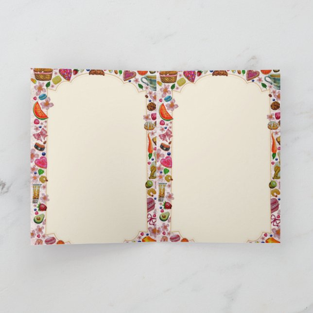 Cute Pastry Confections Sweets Card (Inside)