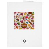 Cute Pastry Confections Sweets Cards (Back)