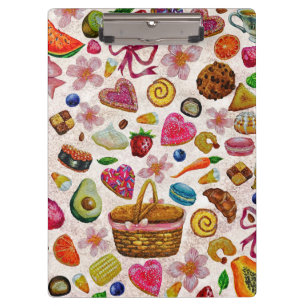 Cute Pastry Confections Sweets Clipboard