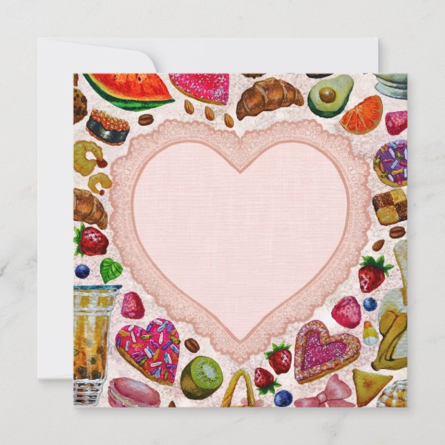 Cute Pastry Confections Sweets Invitation (Front)