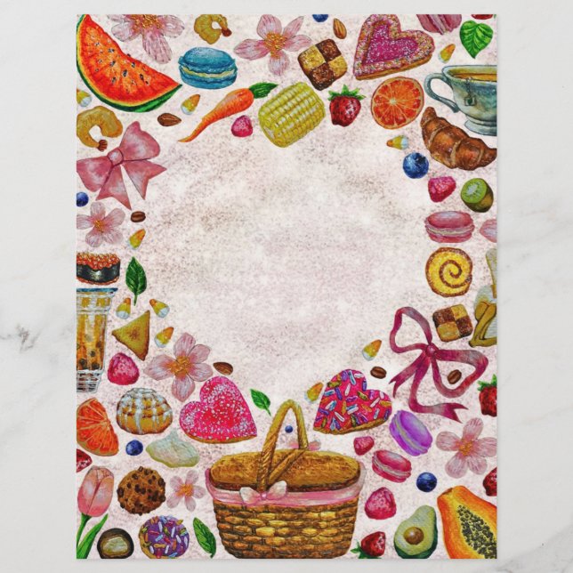 Cute Pastry Confections Sweets Letterhead (Front)