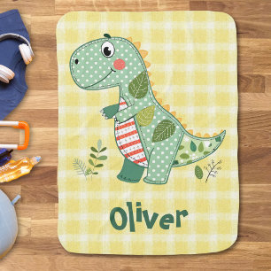 Cute Patchwork Baby Dinosaur Blanket