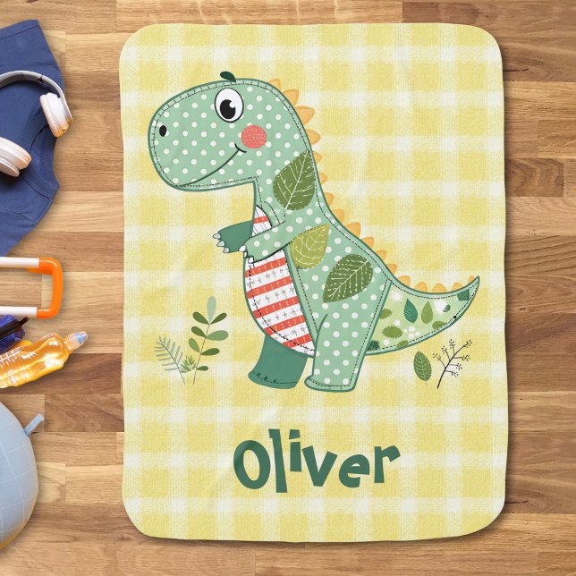 Cute Patchwork Baby Dinosaur Blanket (Creator Uploaded)