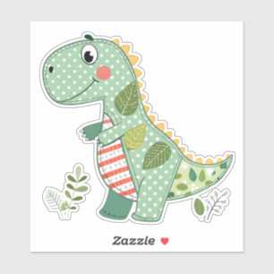 Cute Patchwork Baby Dinosaur Sticker