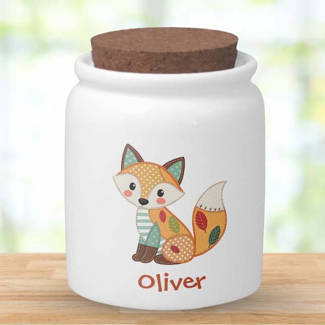 Cute Patchwork Fox Candy Jar (Creator Uploaded)