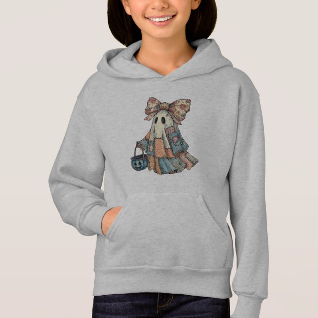 Cute Patchwork Ghost Hoodie (Front)