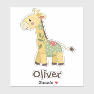 Cute Patchwork Giraffe Sticker
