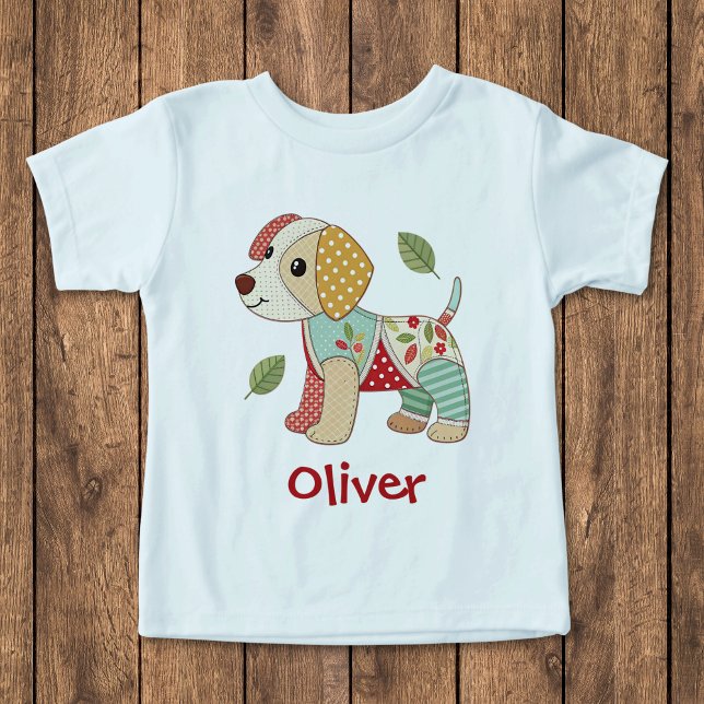 Cute Patchwork Puppy Toddler T-shirt (Creator Uploaded)