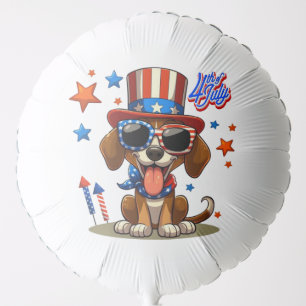 Cute, patriotic 4th of  July dog/puppy Balloon