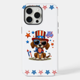 Cute, patriotic 4th of July dog/puppy iPhone 15 Pro Max Case