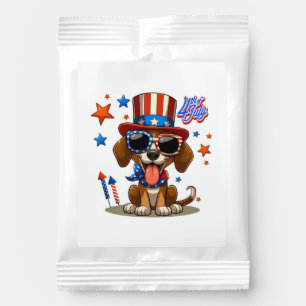 Cute, patriotic 4th of July dog/puppy Lemonade Drink Mix