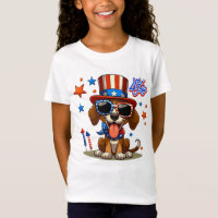 Cute, patriotic 4th of July dog/puppy