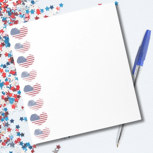 Cute Patriotic American Flag Notepad