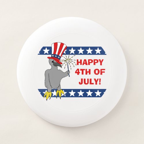 Cute Patriotic Eaglet Custom Message 4th of July Wham_O Frisbee