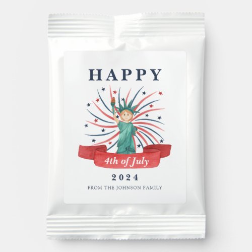 Cute Patriotic Red White And Blue 4th of July Lemonade Drink Mix