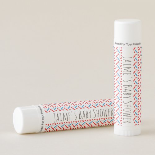 Cute Patriotic Sprinkles Baby Shower Lip Balm