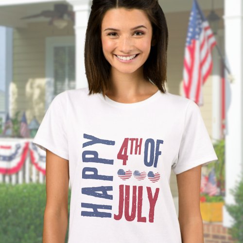 Cute Patriotic USA American Flag 4th Of July T_Shirt