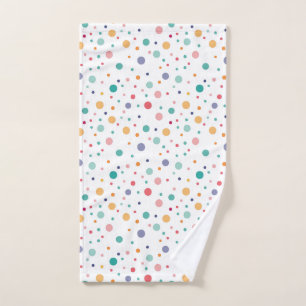 cute pattern colorful circles polka dots hand towel