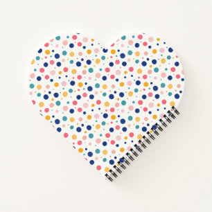 cute pattern colorful circles polka dots notebook