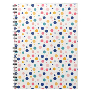 cute pattern colorful circles polka dots notebook