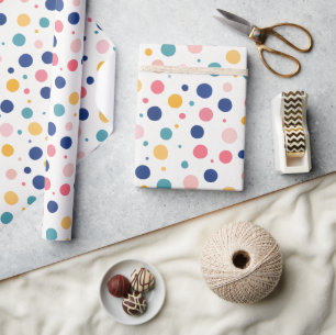 cute pattern colorful circles polka dots wrapping paper