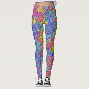 Cute Pattern Floral LuLaRoe Pink Yellow Purple Leggings