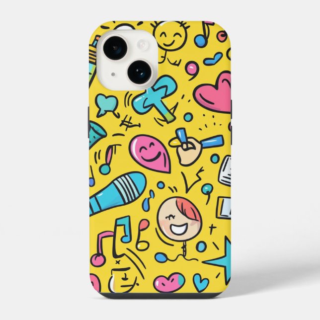 cute pattern for young people iphone case (Back)