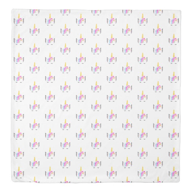 Cute Pattern Girly unicorn Duvet Cover (Front)